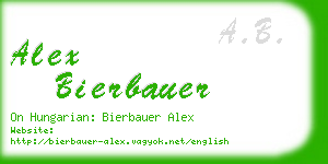 alex bierbauer business card